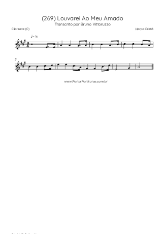 Harpa Cristã (269) Louvarei Ao Meu Amado score for Clarinet (C)