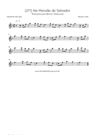 Harpa Cristã (271) Na Mansão Do Salvador score for Alto Saxophone