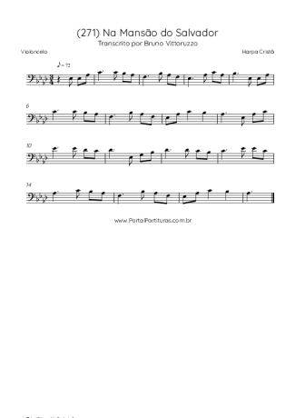 Harpa Cristã (271) Na Mansão Do Salvador score for Cello