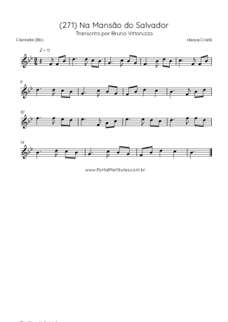 Harpa Cristã (271) Na Mansão Do Salvador score for Clarinet (Bb)