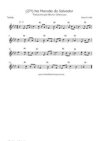 Harpa Cristã (271) Na Mansão Do Salvador score for Keyboard