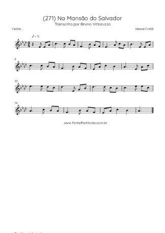Harpa Cristã (271) Na Mansão Do Salvador score for Violin