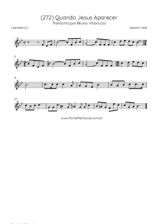 Harpa Cristã (272) Quando Jesus Aparecer score for Clarinet (C)