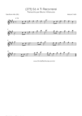 Harpa Cristã (273) Só A Ti Recorrerei score for Alto Saxophone