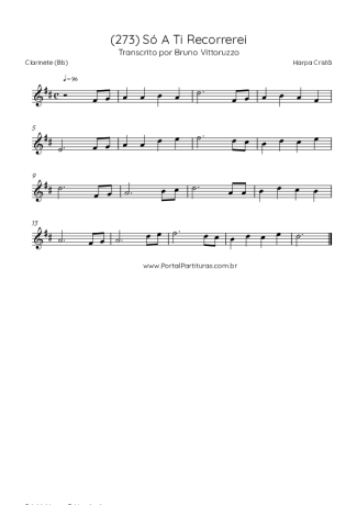 Harpa Cristã (273) Só A Ti Recorrerei score for Clarinet (Bb)