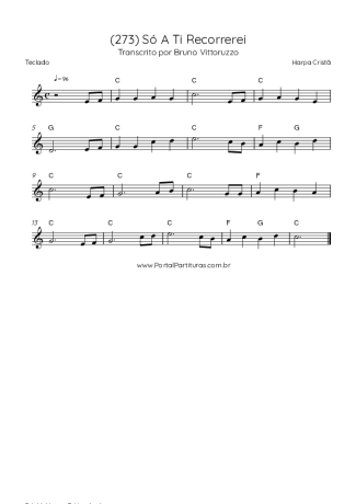 Harpa Cristã (273) Só A Ti Recorrerei score for Keyboard