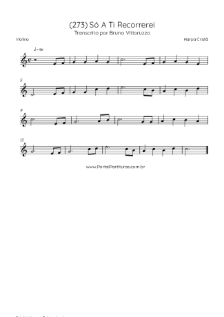 Harpa Cristã (273) Só A Ti Recorrerei score for Violin