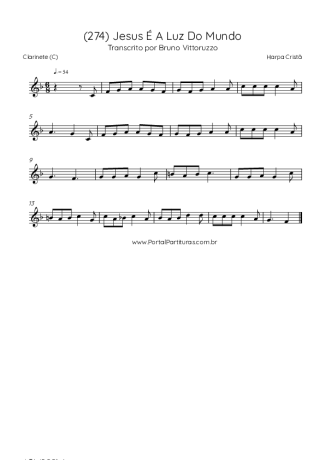 Harpa Cristã  score for Clarinet (C)