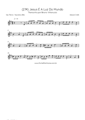 Harpa Cristã  score for Tenor Saxophone Soprano (Bb)