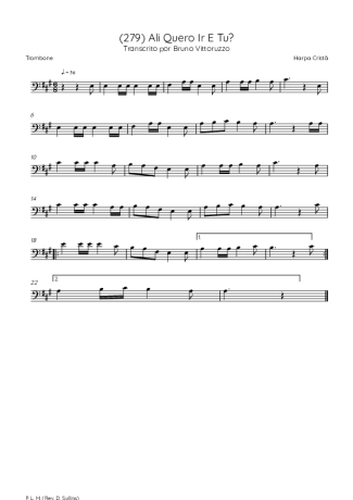 Harpa Cristã (279) Ali Quero Ir E Tu score for Trombone