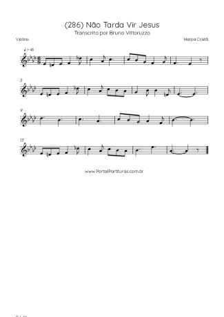 Harpa Cristã (286) Não Tarda Vir Jesus score for Violin