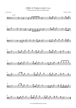 Harpa Cristã (288) A Palavra Da Cruz score for Trombone