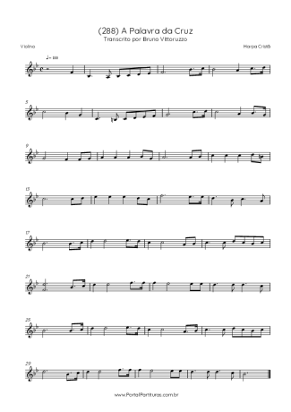 Harpa Cristã (288) A Palavra Da Cruz score for Violin