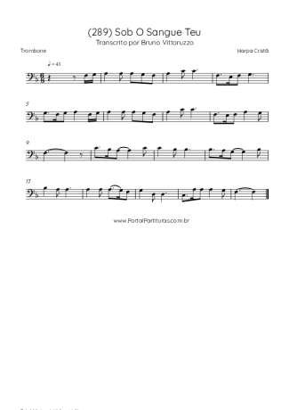 Harpa Cristã (289) Sob O Sangue Teu score for Trombone