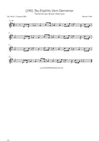 Score for Tenor Saxophone Soprano (Bb)