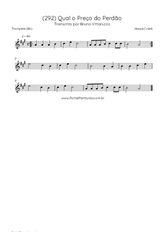 Harpa Cristã (292) Qual O Preço Do Perdão score for Trumpet