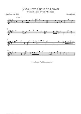 Harpa Cristã (295) Novo Canto De Louvor score for Alto Saxophone