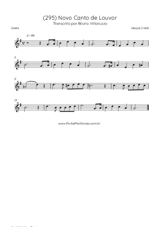 Harpa Cristã (295) Novo Canto De Louvor score for Harmonica