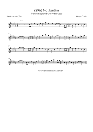 Harpa Cristã (296) No Jardim score for Alto Saxophone