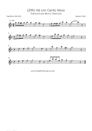 Harpa Cristã (299) Há Um Canto Novo score for Alto Saxophone