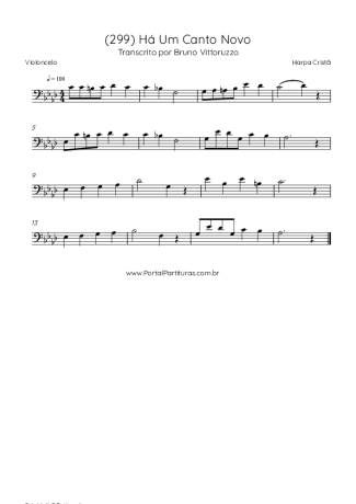 Harpa Cristã (299) Há Um Canto Novo score for Cello