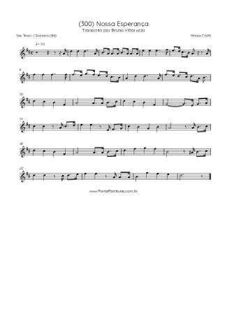 Harpa Cristã (300) Nossa Esperança score for Tenor Saxophone Soprano (Bb)