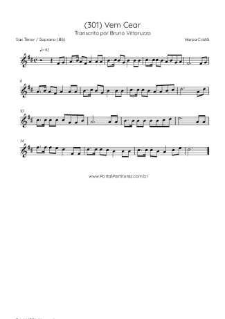 Harpa Cristã  score for Tenor Saxophone Soprano (Bb)