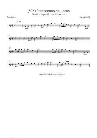 Harpa Cristã (303) Precisamos De Jesus score for Trombone