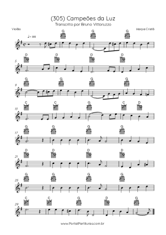 Harpa Cristã (305) Campeões Da Luz score for Acoustic Guitar