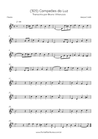 Harpa Cristã (305) Campeões Da Luz score for Flute