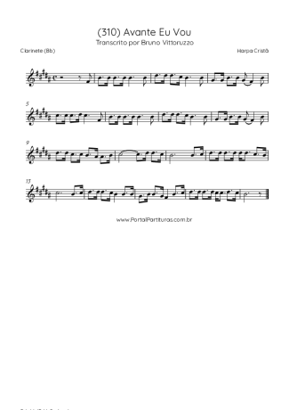 Harpa Cristã (310) Avante Eu Vou score for Clarinet (Bb)