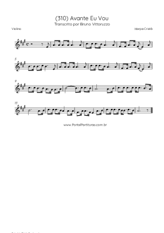 Harpa Cristã (310) Avante Eu Vou score for Violin