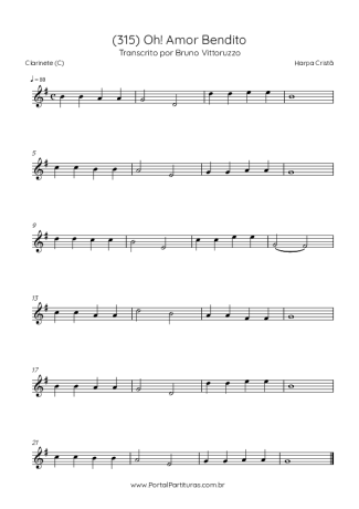 Harpa Cristã  score for Clarinet (C)