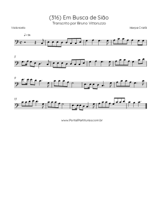 Harpa Cristã (316) Em Busca De Sião score for Cello