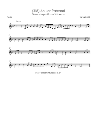 Harpa Cristã (318) Ao Lar Paternal score for Flute