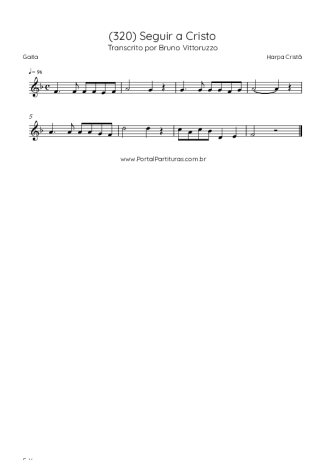 Harpa Cristã (320) Seguir A Cristo score for Harmonica