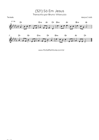 Harpa Cristã (321) Só Em Jesus score for Keyboard