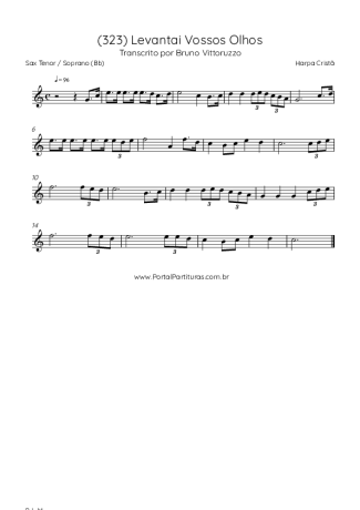 Harpa Cristã  score for Tenor Saxophone Soprano (Bb)