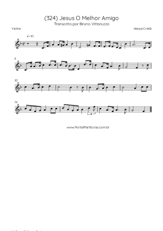 Harpa Cristã (324) Jesus O Melhor Amigo score for Violin