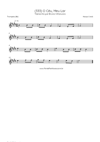 Harpa Cristã (333) O Céu Meu Lar score for Trumpet