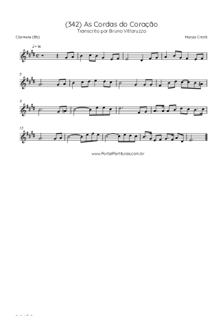 Harpa Cristã (342) As Cordas Do Coração score for Clarinet (Bb)