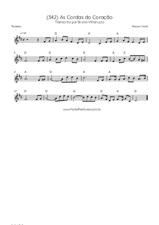 Harpa Cristã (342) As Cordas Do Coração score for Keyboard