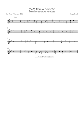 Harpa Cristã  score for Tenor Saxophone Soprano (Bb)