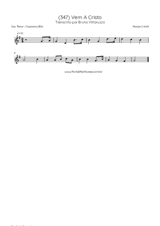 Score for Tenor Saxophone Soprano (Bb)