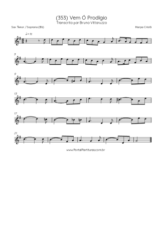 Score for Tenor Saxophone Soprano (Bb)