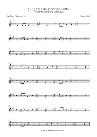 Harpa Cristã  score for Tenor Saxophone Soprano (Bb)