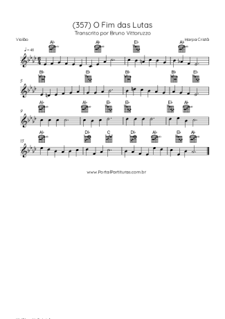 Harpa Cristã (357) O Fim Das Lutas score for Acoustic Guitar