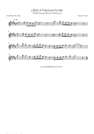 43015 Sheet music - (360) A Preciosa Fonte - Alto Saxophone