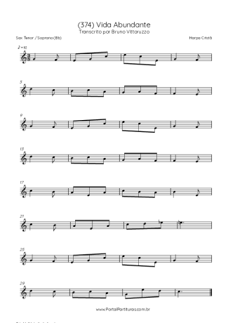 Score for Tenor Saxophone Soprano (Bb)