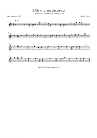 Harpa Cristã  score for Alto Saxophone